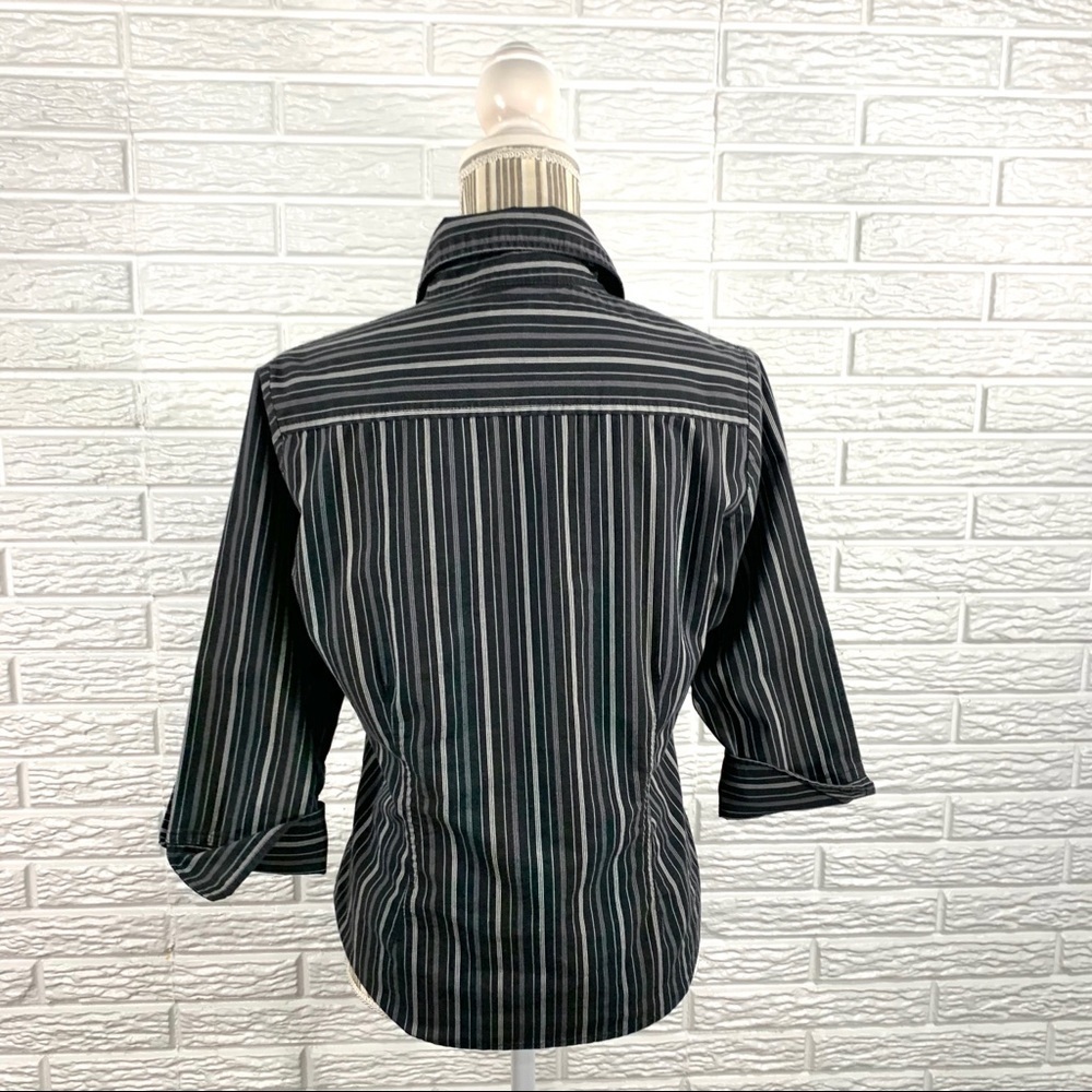 Envision Studio Black White Button Up Shirt - Picture 6 of 6